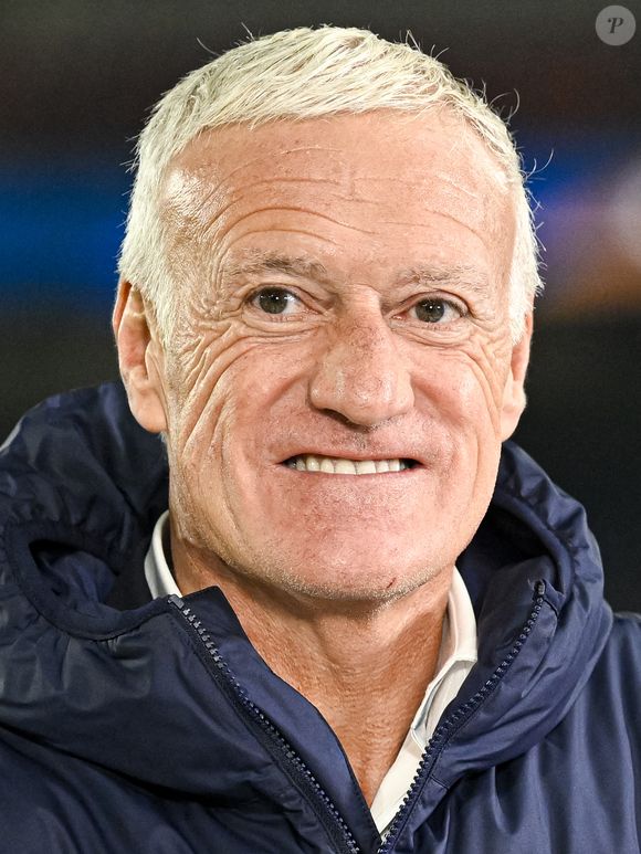 Le sélectionneur Didier Deschamps pour TF1 lors du match de qualification pour la Coupe du Monde de la FIFA 2026 France VS Azerbaïdjan au Parc des Princes, à Paris, France. Photo Victor Joly/ABACAPRESS.COM