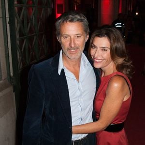 Antoine de Caunes et Daphné Roulier arrivant à la soirée Canal + organisée au lycée Louis Le Grand à Paris, France, le 29 août 2011. Photo par Alban Wyters/ABACAPRESS.COM