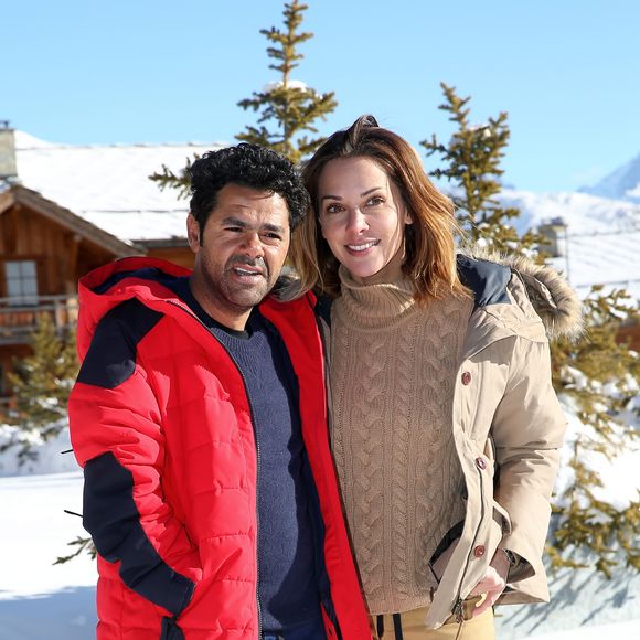 Jamel Debbouze et sa femme Mélissa Theuriau au 20ème festival du film de comédie de l'Alpe d'Huez le 20 janvier 2017. © Dominique Jacovides / Bestimage