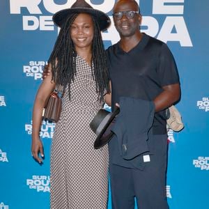 Kareen Guiock, Lilian Thuram à l'avant-Premiere "Sur la Route de Papa" UGC Bercy au cinéma UGC Bercy à Paris, France, le 16 juin 2025. © Christophe Aubert via Bestimage