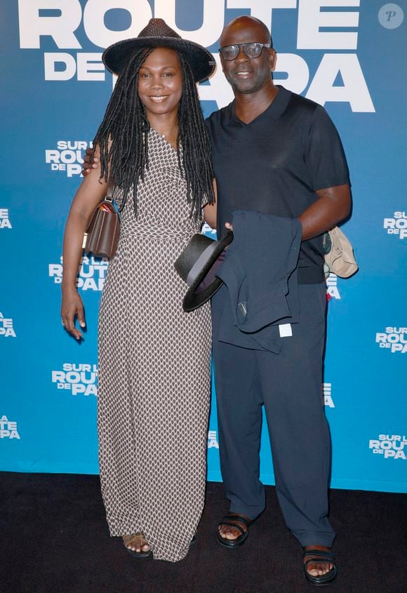 Kareen Guiock, Lilian Thuram à l'avant-Premiere "Sur la Route de Papa" UGC Bercy au cinéma UGC Bercy à Paris, France, le 16 juin 2025. © Christophe Aubert via Bestimage