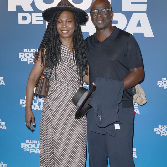 Kareen Guiock, Lilian Thuram à l'avant-Premiere "Sur la Route de Papa" UGC Bercy au cinéma UGC Bercy à Paris, France, le 16 juin 2025. © Christophe Aubert via Bestimage
