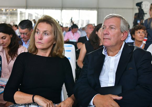 Cecilia et Richard Attias assistent à une session de l'université d'été du Medef à Jouy-en-Josas, près de Paris, le 31 août 2016. Photo by Christian Liewig/ABACAPRESS.COM
