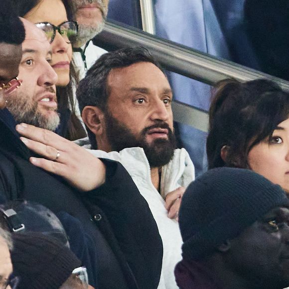 Cyril Hanouna - Célébrités assistent au match de Ligue des champions entre le PSG et Manchester City (4-2) au Parc des Princes à Paris le 22 janvier 2025. © Cyril Moreau/Bestimage