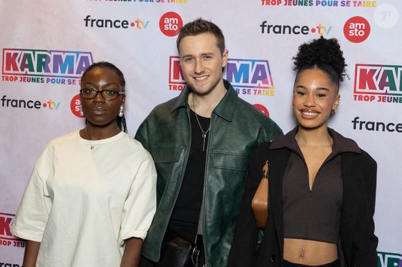 Sarah, Theo, Leane Star Academy promo 2025 assiste à 'Karma, trop jeunes pour se taire' Paris Serie Premiere au Grand REX le 29 janvier 2026 à Paris, France. Photo by Nasser Berzane/ABACAPRESS.COM