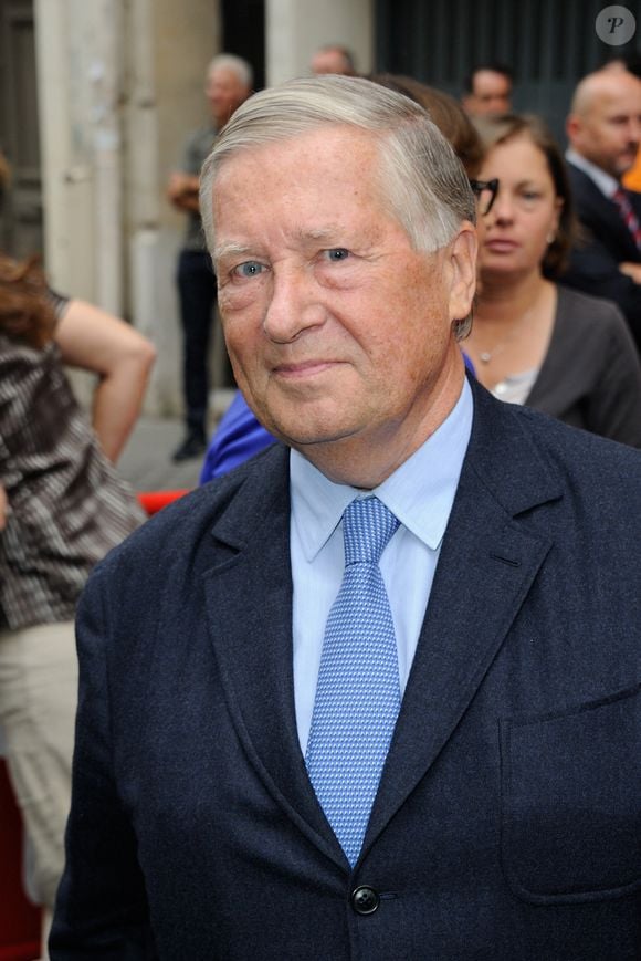 Alain Duhamel sur la station radio RTL pour la conference de presse le 4 septembre 2014. Photo par Alban Wyters/ABACAPRESS.COM