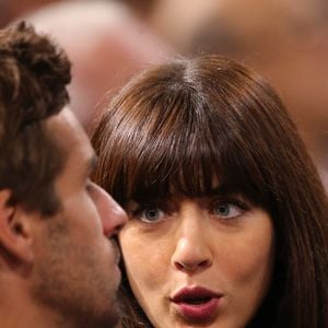 Nolwenn Leroy et Arnaud Clement assistent à l'Open Masters 1000 de Tennis Paris Bercy le 1er novembre 2013.