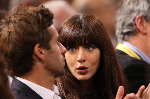 Nolwenn Leroy et Arnaud Clement assistent à l'Open Masters 1000 de Tennis Paris Bercy le 1er novembre 2013.