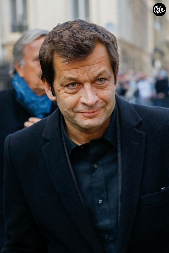 Laurent Mariotte - Sorties des obsèques de Jean-Pierre Pernaut en la Basilique Sainte-Clotilde à Paris le 9 mars 2022. © Christophe Clovis / Bestimage