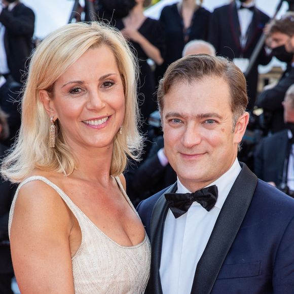 Laurence Ferrari et son mari renaud Capuçon - Montée des marches du film " Benedetta " lors du 74ème Festival International du Film de Cannes. © Borde-Jacovides-Moreau / Bestimage