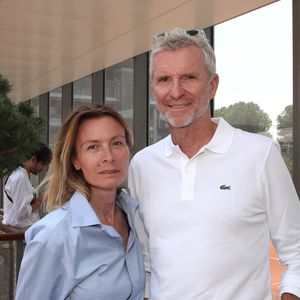 Exclusif - Denis Brogniart et sa femme Hortense lors des Internationaux de France de Tennis de Roland Garros 2023 - Jour 10 - à Paris, France, le 6 juin 2023. © Bertrand Rindoff/Bestimage