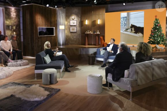 Exclusif - Claire Chazal, sur plateau de la nouvelle émission "Animalement Vôtre" présentée par Bernard Montiel et diffusée le 7 décembre sur France 3, à Paris, France, le 7 octobre 2025. © Jack Tribeca/Bestimage
