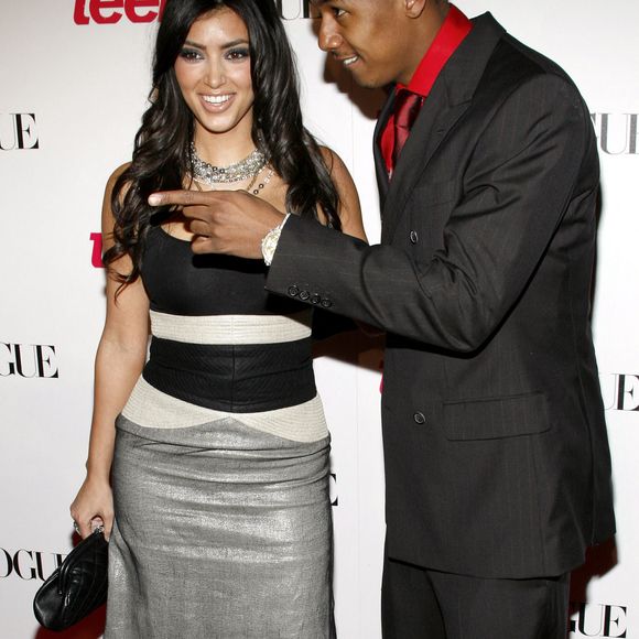 Kim Kardashian et Nick Cannon assistent à la soirée Teen Vogue Young Hollywood Issue Party qui se tient à la Sunset Tower à West Hollywood, 20 septembre 2006. Photographie Tuukka Jantti/ Pacificcoastnews.com.