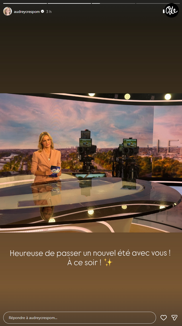 Son retour intervient un an jour pour jour après les obsèques de Thierry Ardisson.

Audrey Crespo-Mara de retour au journal télévisé à une date symbolique.