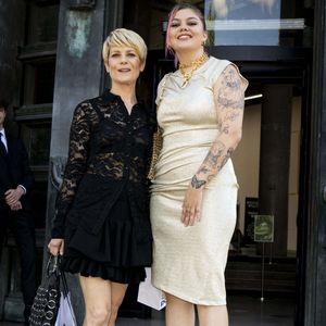 Louane et Marina Fois - Les célébrités assistent au défilé Paco Rabanne Haute Couture automne hiver 2022-2023 à Paris, le 3 juillet 2022. 
© JB Autissier / Panoramic / Bestimage