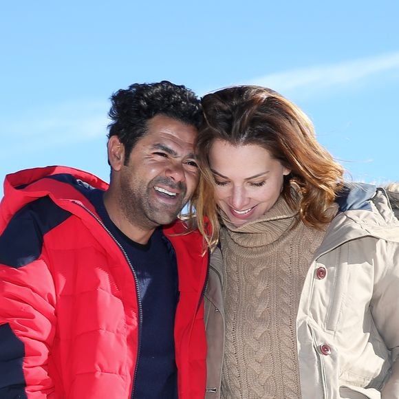 Jamel Debbouze et sa femme Mélissa Theuriau au 20ème festival du film de comédie de l'Alpe d'Huez le 20 janvier 2017. © Dominique Jacovides / Bestimage