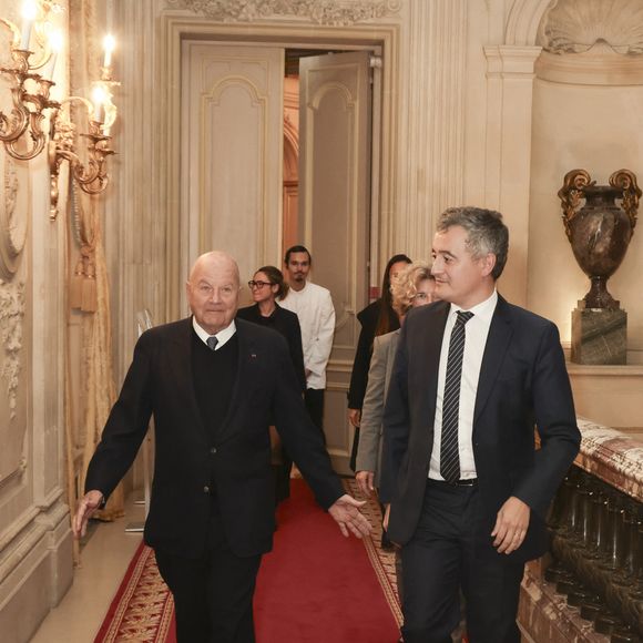 Marc Ladreit de Lacharrière et Gérald Darmanin, ministre de la Justice - Dîner de La Revue des Deux Mondes au Cercle Interalliée avec en invité d’honneur Gerald Darmanin, Paris, France, le 3 novembre 2025. Les salons du Cercle Interallié ont fait salle comble ce soir-là, réunissant de nombreuses personnalités du monde de la politique, des affaires, du droit, de la culture ou encore de la diplomatie, venues écouter le garde des Sceaux. 
© Jack Tribeca / Bestimage