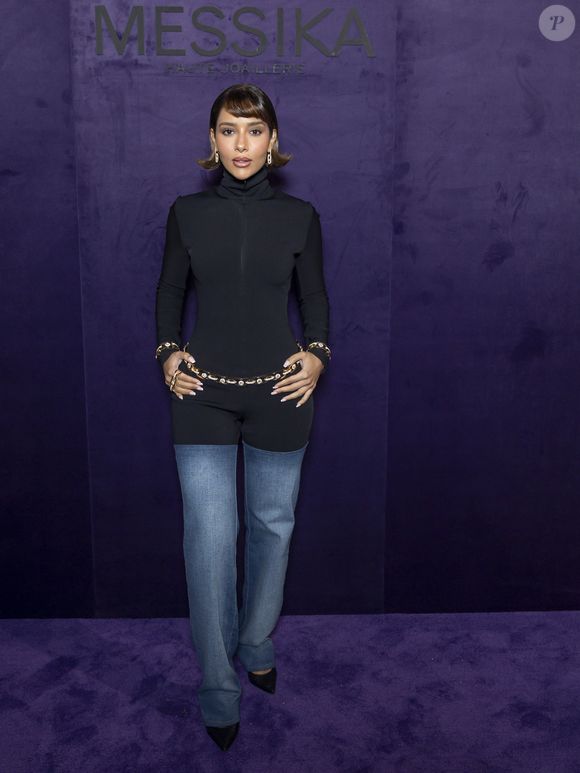 Balqees Fathi au photocall du défilé Messika Collection Femme Prêt-à-Porter Printemps/Eté 2026 lors de la Fashion Week de Paris (PFW), au Musée des Arts décoratifs, à Paris, France, le 13 octobre 2025. © Olivier Borde/Bestimage