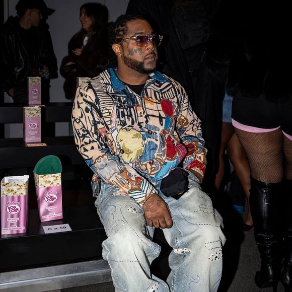 Le rappeur 03 Greedo - Célébrités au défilé KidSuper "Collection Homme Prêt-à-Porter Automne/Hiver 2026-2027" lors de la Fashion Week de Paris (PFW) le 24 janvier 2026.© Vincenzo Arzone/Bestimage