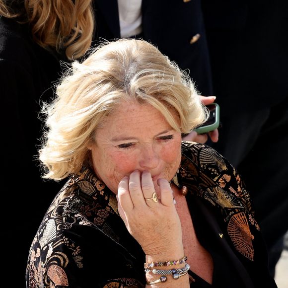 Marina Carrère d'Encausse lors de l'hommage à Hélène Carrère d’Encausse aux Invalides à Paris le 3 octobre 2023.

© Dominique Jacovides / Bestimage