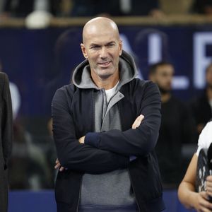Zinédine Zidane assiste à la finale de l'Alpine Paris Major Premier Padel 2025 sur le court Central Philippe Chatrier à Roland Garros, Paris le 14 septembre 2025.

© Marc Ausset-Lacroix/Bestimage