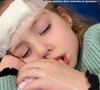 Il s'agit de la petite Lyna, qui s'est ouvert le front en tombant dans la cour de l'école.

Lyna, la fille de Laetitia Provenchère, prise en charge.