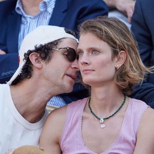 Constance Jablonski et Matthias Dandois en tribunes lors des Internationaux de France de tennis de Roland Garros 2023 à Paris, France, le 1er juin 2023. © Jacovides-Moreau/Bestimage