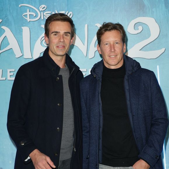 Jean-Baptiste Marteau et son compagnon Jean de Reynal - Première du film Disney "Vaiana 2" au Grand Rex à Paris le 23 novembre 2024. © Coadic Guirec/Bestimage