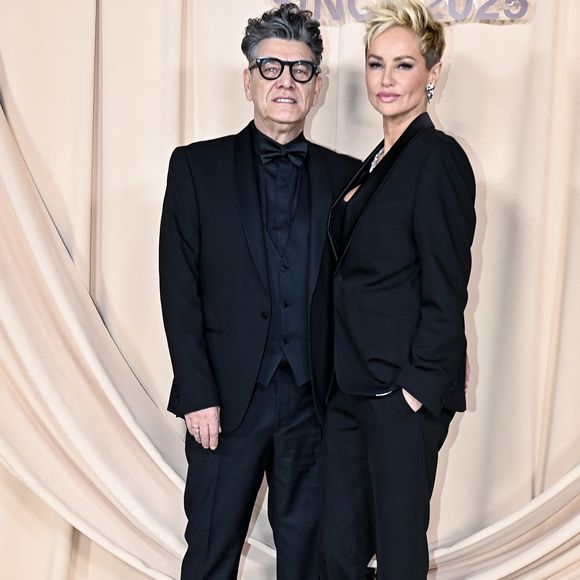 Marc Lavoine et sa compagne Adriana Karembeu à la soirée du Beauty Ball 2026 au château de Bratislava, en Slovaquie, le 16 janvier 2026. © ProfiMedia/Bestimage