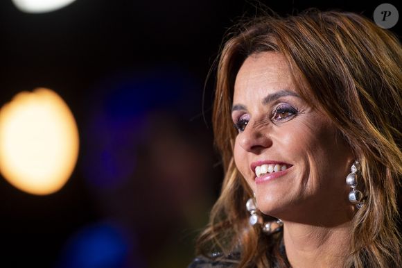 Exclusif - Faustine Bollaert lors de l'enregistrement de l'émission "La Boîte à secrets", présentée par F.Bollaert et diffusée le 26 septembre 2025 sur France 3, dans les studios du Lendit à Saint-Denis, Seine Saint-Denis, France, le 8 septembre 2025. © Pierre Perusseau/Bestimage