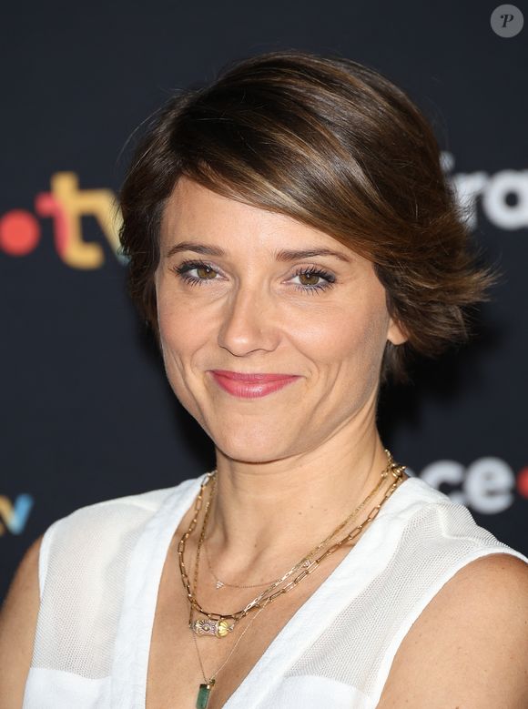 Mélanie Taravant au photocall pour la conférence de presse de rentrée de France TV à la Grande Halle de la Villette à Paris, France, le 11 juillet 2023. © Coadic Guirec/Bestimage