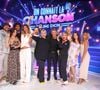 Damien Sargue, Fabienne Carat, Laurence Boccolini, Gwendal Marimoutou, Caroline Ithurbide, Richard Orlinski, Benjamin Castaldi, Isabelle Morini-Bosc, Gilles Verdez, Elsa Esnoult, Priscilla Betti lors de l'enregistrement de l’émission "On Connait La Chanson Céline Dion", présentée par L.Boccolini. © Jack Tribeca/Bestimage