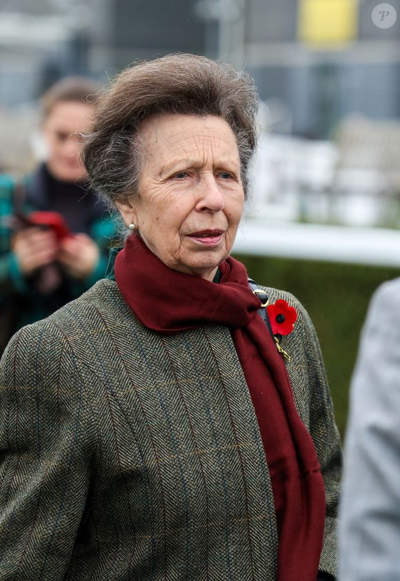 La princesse Anne d'Angleterre assiste à la course de charité au profit de la British Horse Society à l'hippodrome de Newbury le 7 novembre 2024. GOFF INF / BESTIMAGE