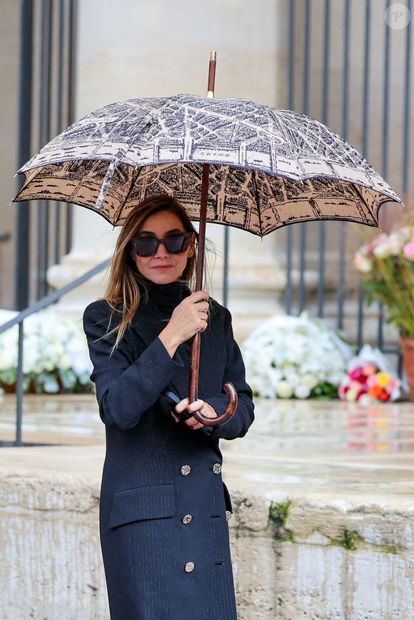 Clotilde Courau - Obsèques de Michel Blanc en l'église Saint-Eustache à Paris, le 10 octobre 2024.  © Moreau / Jacovides / Bestimage