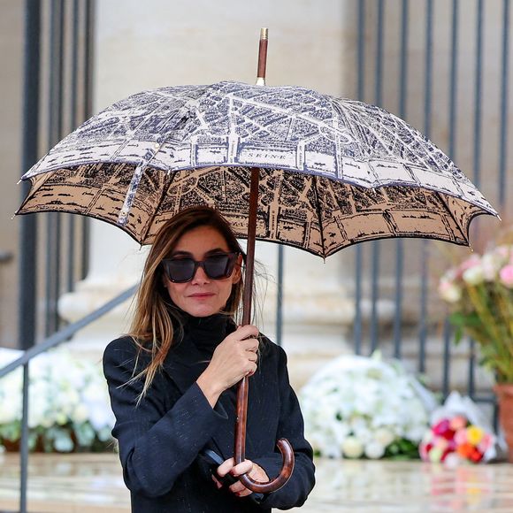 Clotilde Courau - Obsèques de Michel Blanc en l'église Saint-Eustache à Paris, le 10 octobre 2024.  © Moreau / Jacovides / Bestimage