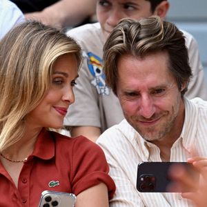 Ophelie Meunier et Mathieu Vergne assistent aux Internationaux de France 2025 à Roland Garros le 29 mai 2025 à Paris, France. Photo by ABACAPRESS.COM