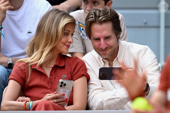 Ophelie Meunier et Mathieu Vergne assistent aux Internationaux de France 2025 à Roland Garros le 29 mai 2025 à Paris, France. Photo by ABACAPRESS.COM