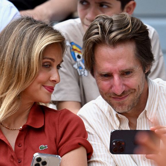 Ophelie Meunier et Mathieu Vergne assistent aux Internationaux de France 2025 à Roland Garros le 29 mai 2025 à Paris, France. Photo by ABACAPRESS.COM