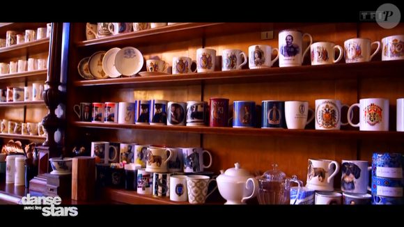 Stéphane Bern ouvre les portes de sa demeure dans le Perche et dévoile son impressionnantes collection de mugs royaux pour les caméras de "Danse avec les Stars" sur TF1 lors du prime du vendredi 13 février 2026