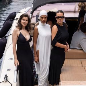 Laetitia Casta, Tina Kunakey et Adèle Exarchopoulos - Arrivées au défilé de mode Jacquemus Cruise "La Casa" à la Casa Malaparte à Capri, Italie, le 10 juin 2024. © Borde-Da Silva/Bestimage