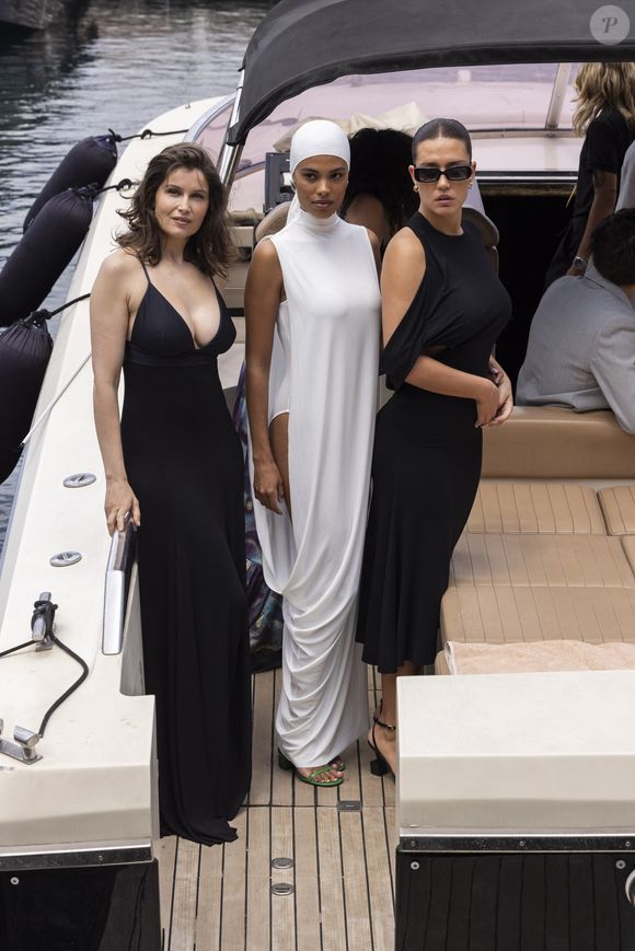 Laetitia Casta, Tina Kunakey et Adèle Exarchopoulos - Arrivées au défilé de mode Jacquemus Cruise "La Casa" à la Casa Malaparte à Capri, Italie, le 10 juin 2024. © Borde-Da Silva/Bestimage