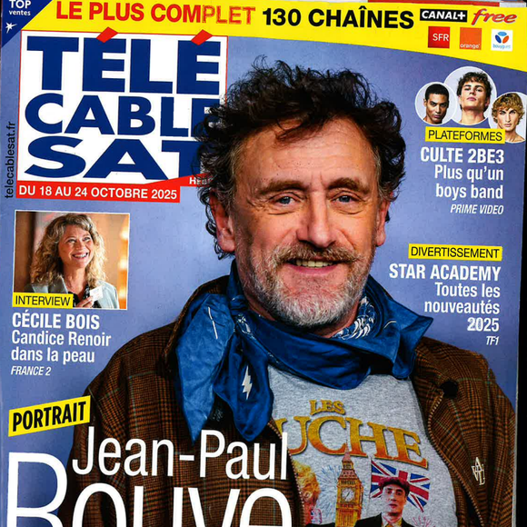 Jean-Paul Rouve en couverture de "Télé Cable Sat", programmes du 18 au 24 octobre 2025.