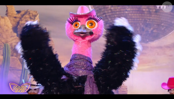 L'Autruche dans la saison 7 de "Mask Singer" sur TF1. Emission du 2 mai 2025.