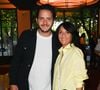 Florence Foresti et son compagnon l'humoriste Suisse, Alexandre Kominek  à la 100ème du spectacle de Vincent Dedienne "Un soir de gala" au théâtre Marigny à Paris. © Coadic Guirec/Bestimage