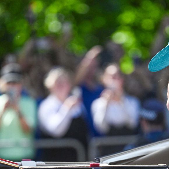 Catherine, princesse de Galles, le prince Louis lors du défilé des couleurs 2025, à Londres, Royaume-Uni, le 14 juin 2025. Photo by Zak Hussein/Splash News/ABACAPRESS.COM
