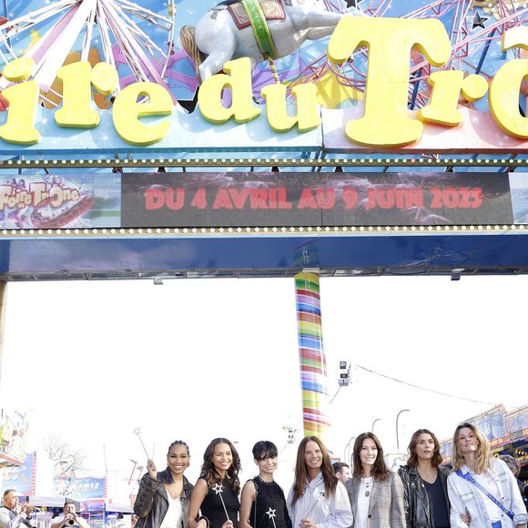 Mareva Galanter, Sophie Thalmann, Nathalie Marquay Pernaut , Ève Gilles (Miss France 2024), Melody Vilbert, Clémence Botino (Miss France 2020) et Indira Ampiot - Inauguration de la Foire du Trône 2025 à Paris le 4 avril 2025. © Cédric Perrin/Bestimage