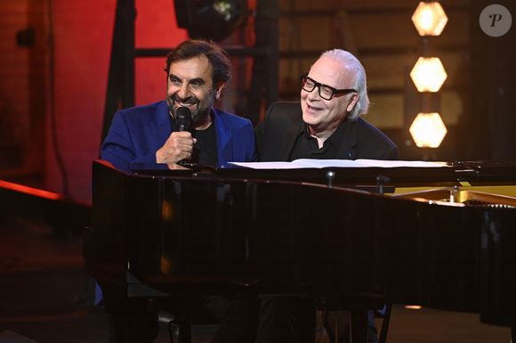 Exclusif - André Manoukian et Erik Berchot - Enregistrement de l'émission "Le Grand Echiquier : Spéciale Charles Aznavour" à l'Opéra royal de Versailles, présentée par C.Chazal et A.Manoukian, et diffusée sur France 2 le 29 mai 2025. © Guillaume Gaffiot/Bestimage