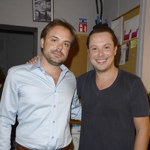 Romain et Davy Sardou - Michel Sardou assiste à la représentation de son fils Davy au Théâtre Rive-Gauche dans la pièce "Georges et Georges " à Paris le 2 septembre 2014. © COADIC GUIREC / BESTIMAGE