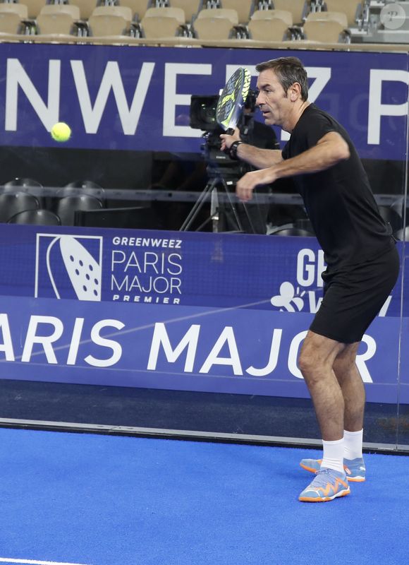 Exclusif - Robert Pirès - Célébrités participent au tournoi "Padel Invitational” co-organisée par Webedia et la Fédération Française de Tennis (FFT) sur le court Philippe Chatrier lors du Greenweez Paris Major Premier Padel 2024 à Roland Garros le 28 septembre 2024. © Marc Ausset-Lacroix/Bestimage