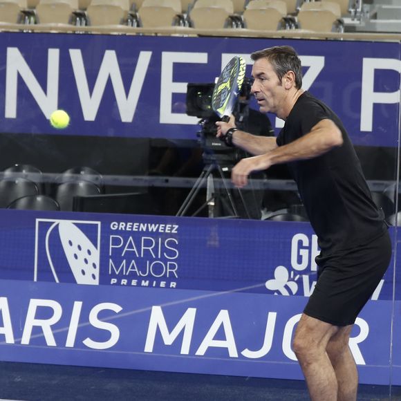 Exclusif - Robert Pirès - Célébrités participent au tournoi "Padel Invitational” co-organisée par Webedia et la Fédération Française de Tennis (FFT) sur le court Philippe Chatrier lors du Greenweez Paris Major Premier Padel 2024 à Roland Garros le 28 septembre 2024. © Marc Ausset-Lacroix/Bestimage